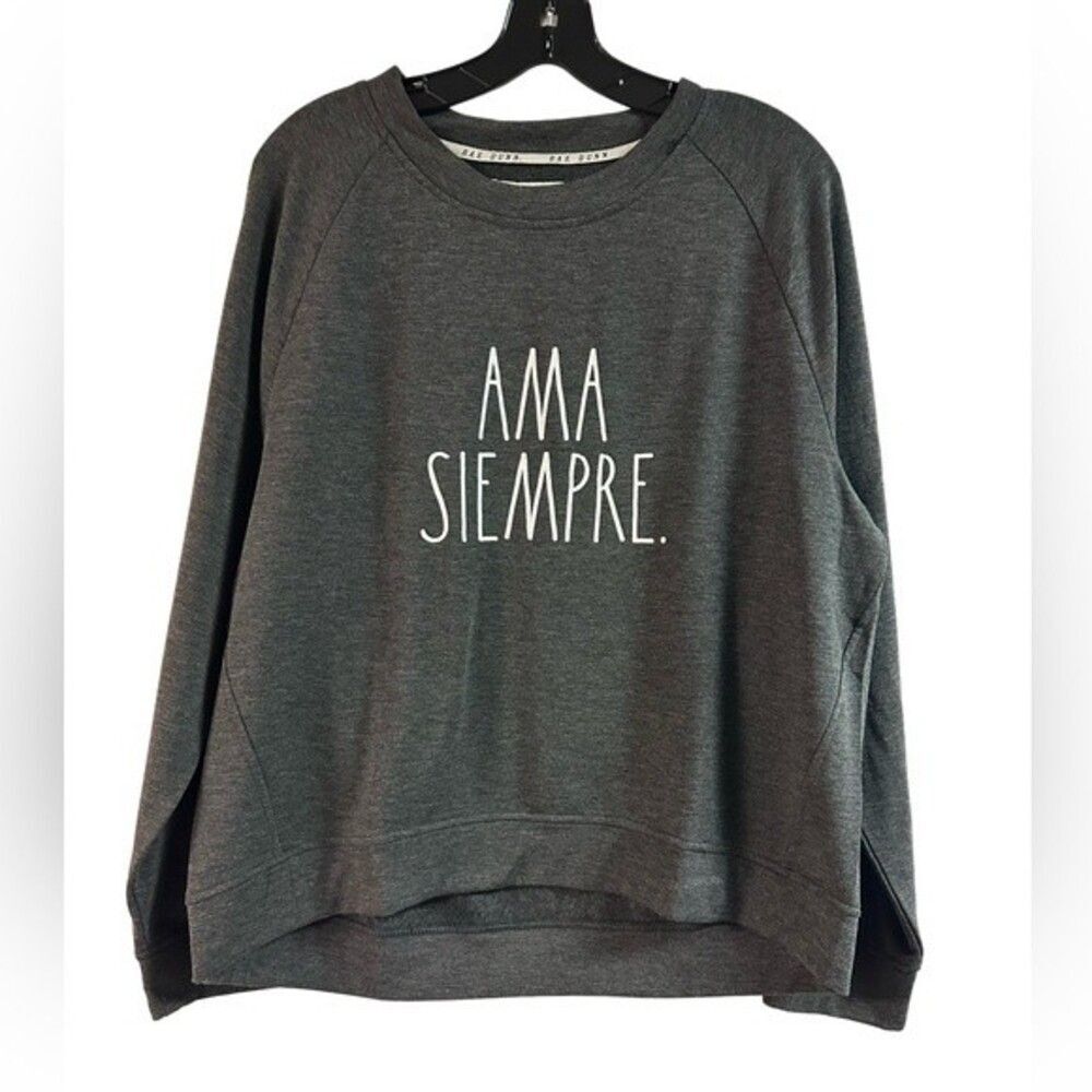 Rae Dunn AMA SIEMPRE Always Love Sweatshirt Size L